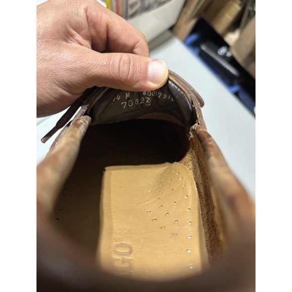 Sebago Schoodic Docksides Boat Shoes Mens 14W Leather Brown Classic Loafers - Picture 6 of 6